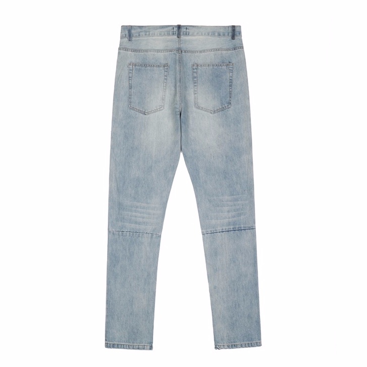 Quần jeans Fear Of God distrassed blue denim jeans