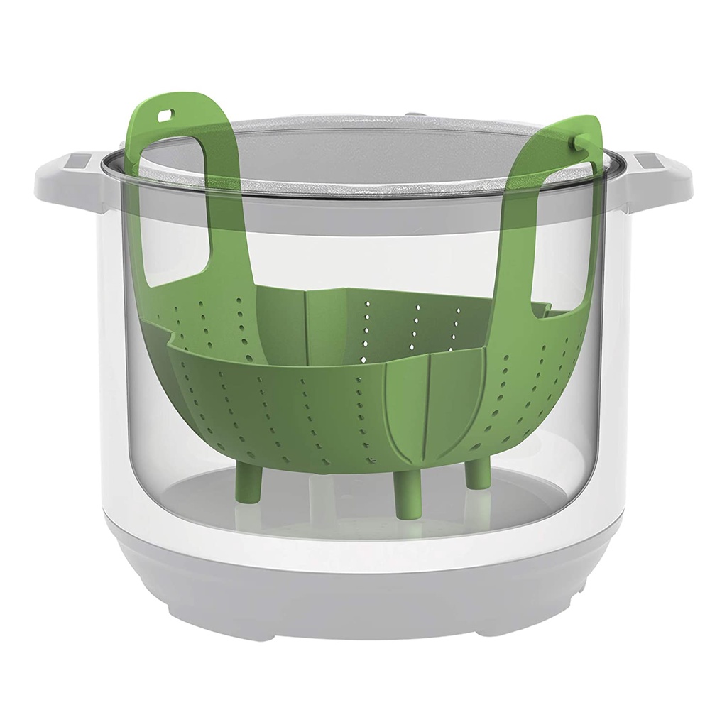 Phụ kiện xửng hấp silicone INSTANT BRANDS, có tay cầm màu xanh dùng cho nồi áp suất