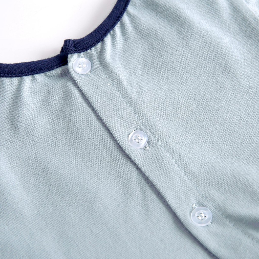 Áo liền thân Sanlutoz tay dài in họa tiết hoạt hình đáng yêu cho bé sơ sinh