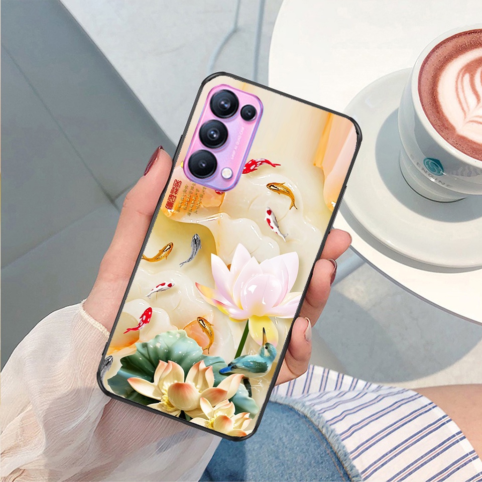Ốp lưng kính cường lực Oppo Reno6 Reno6z Reno5 Reno4 in hình cao cấp- độc -lạ- siêu hot.