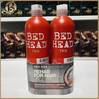 Cặp Dầu Gội TiGi Đỏ Phục Hồi Tóc Hư Tổn Cấp Độ 3 750ml