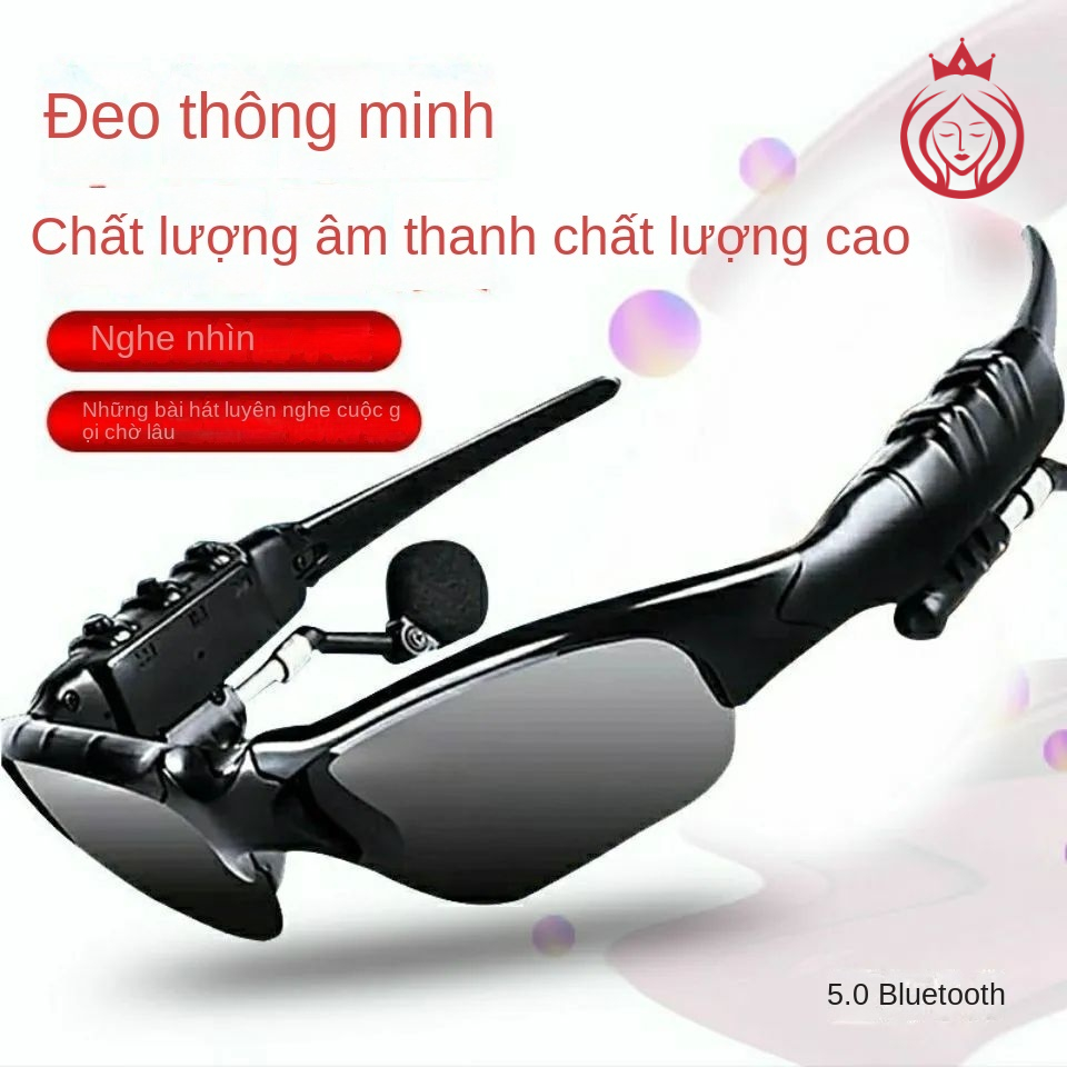 【Queen's party】Kính bluetooth thông minh nghe hát, gọi điện, định vị, tai nghe không dây đa năng, đạp xe ôm đầu, thể thao ngoài trời, kính phân cực