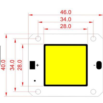 CHÍP LED COB EPISTAR  30w , 32V - 900ma ( tặng kèm nắp chụp nhựa holder)