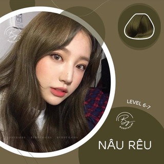 Thuốc nhuộm tóc nâu rêu không cần thuốc tẩy tóc