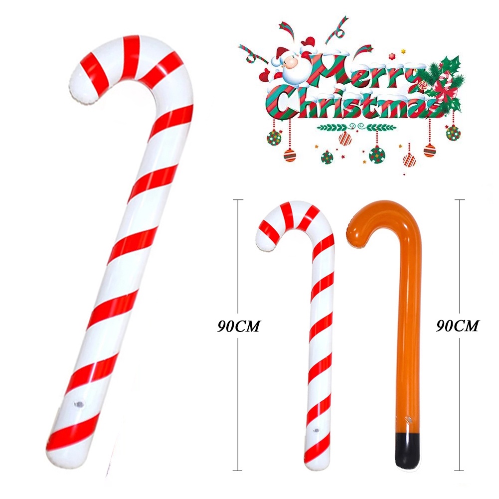 Bong bóng PVC hình kẹo lollipop 90cm dùng trang trí cây thông Giáng Sinh