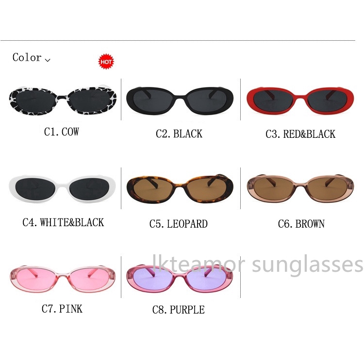 Kính mát hình bầu dục cổ điển cho nữ