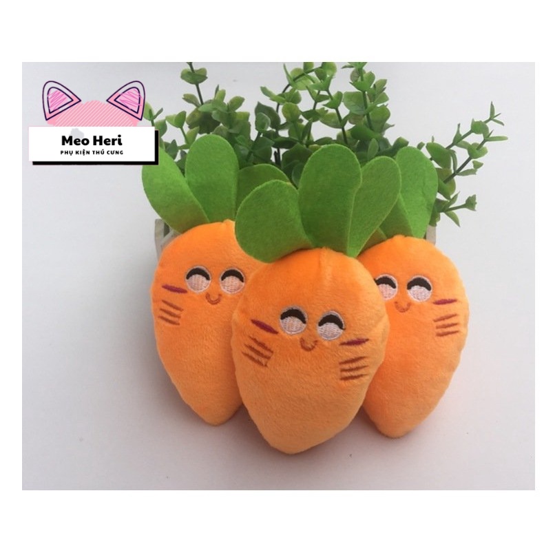 Đồ Chơi Củ Cà Rốt Nhồi Bông Có Phát Ra Âm Thanh Dành Cho Thú Cưng