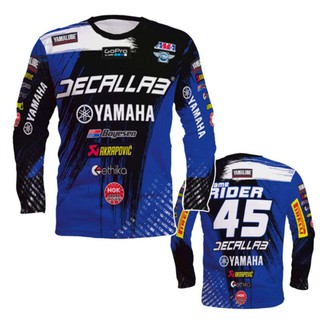 Áo Thun Yamaha Tay Dài ( Vải Thun Lạnh Cotton 4 Chiều Mặc Thoáng Mát, Logo Trên Áo Bảo Hành Vĩnh Viễn Không Bung Tróc )