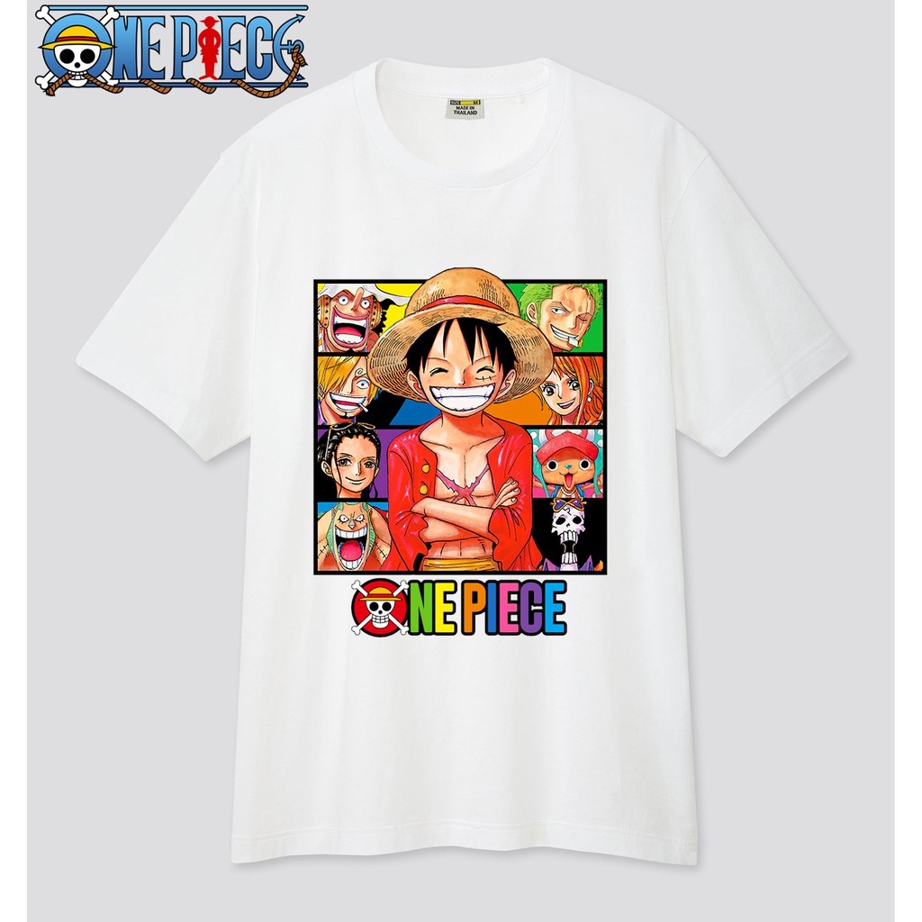 Áo One Piece [Đủ Size] Áo Thun in hình Luffy Zoro Ace One Piece Màu Trắng Cực Đẹp Vải Cotton | BigBuy360 - bigbuy360.vn