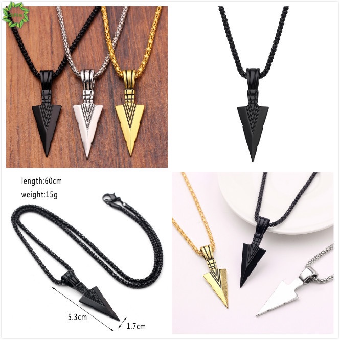 Vòng cổ Mặt Mũi Tên Phong Cách Punk Cá Tính Cho Nam