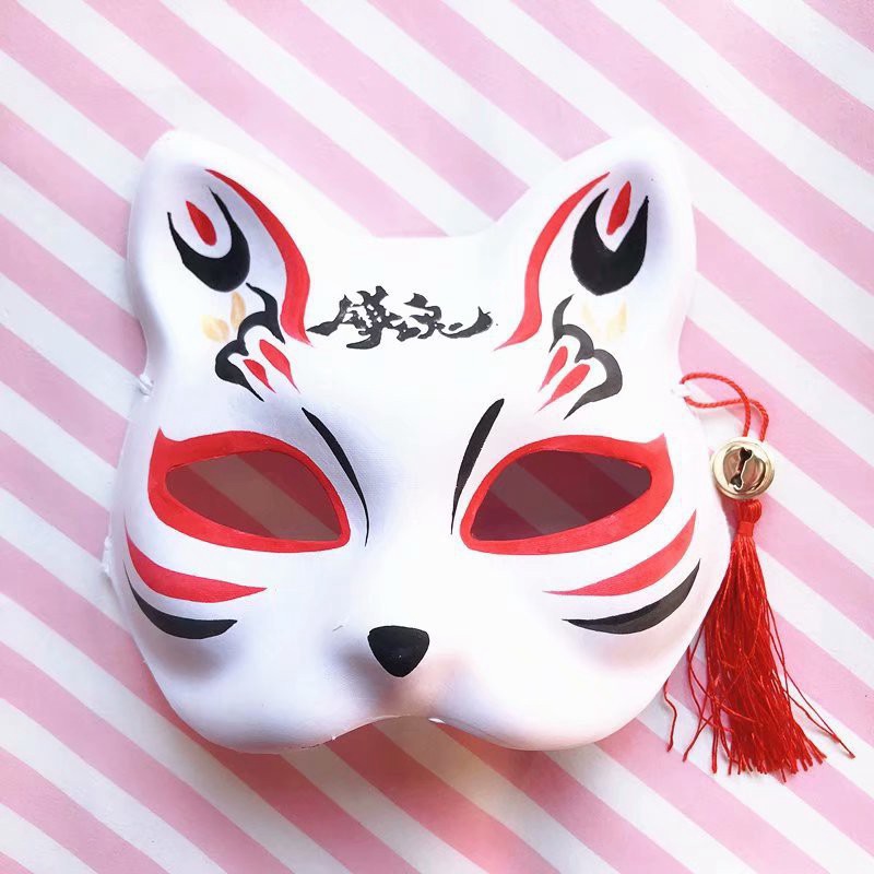 (Mask fox_cosplay) Mặt nạ mèo/Mặt nạ cáo/Vẽ sẵn Mặt Nạ Mèo Thần Tài Mặt Nạ Hồ ly, mặt nạ mèo thủ công | BigBuy360 - bigbuy360.vn