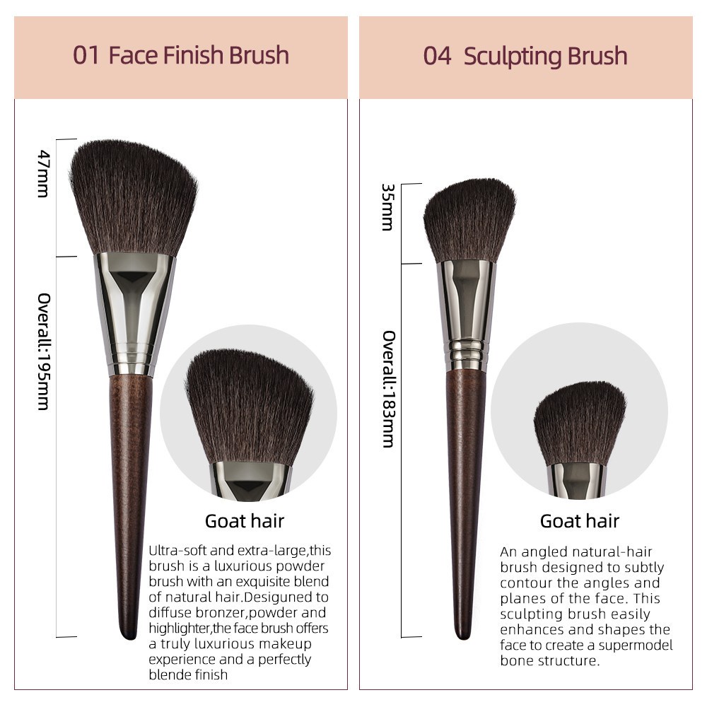 9 Cọ trang điểm OVW Xq1457810111219 làm từ lông dê đa năng