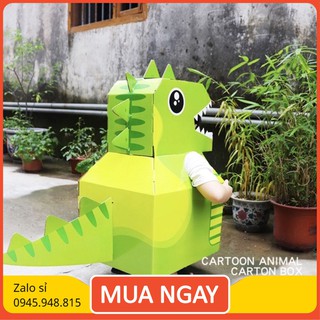 <SIZE LỚN> Đồ chơi cosplay hoá trang khủng long, cá mập, voi, hươu bằng bìa carton Cực xịn