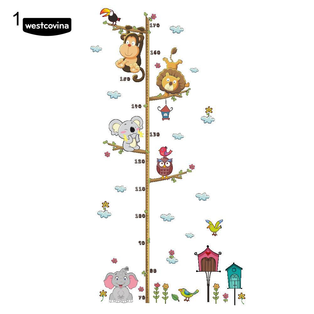Miếng dán tường đo chiều cao cho bé hình hoạt hình