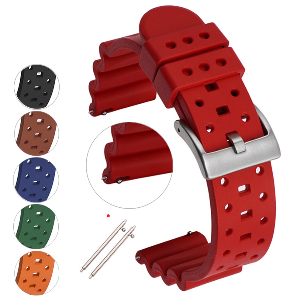 SEIKO Dây Đeo Cao Su 20mm 22mm 24mm Cho Đồng Hồ Samsung S3 Huawei GT 2e