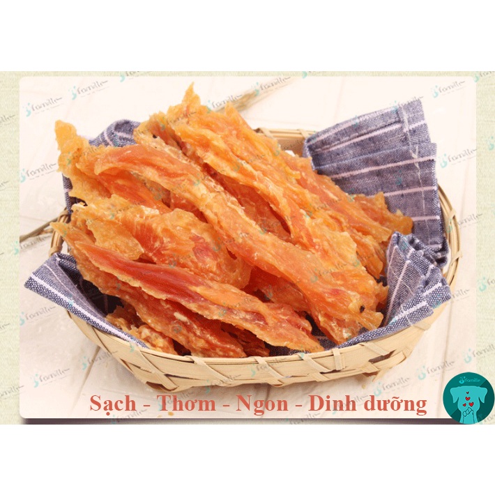 [DẺO THƠM]Snack Cho Thú Cưng JFamille, Đùi Gà Tơ Xoắn, Bổ Sung Dinh Dưỡng, Vitamin &amp; Khoáng Chất. JF154