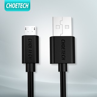 Cáp sạc Micro USB CHOETECH hỗ trợ sạc nhanh 2.4A dài 0.5m/1.2m/2m/3m chất lượng cao