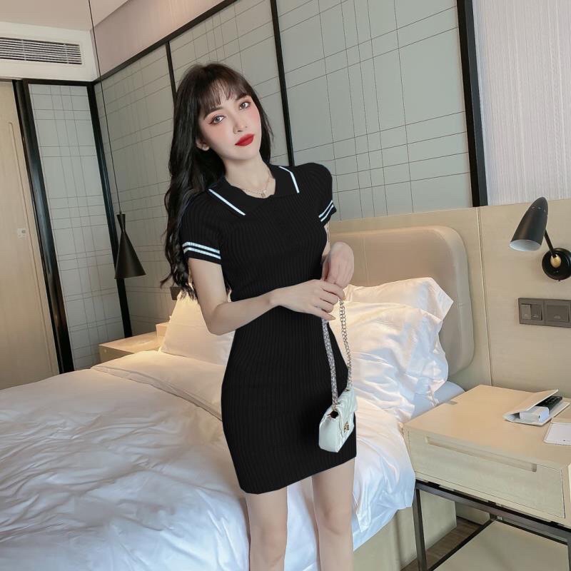 váy len dệt kim polo hottrend 2021