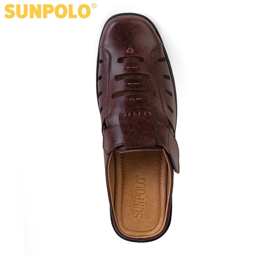 Dép sục nam Da bò cao cấp SUNPOLO - SPO006