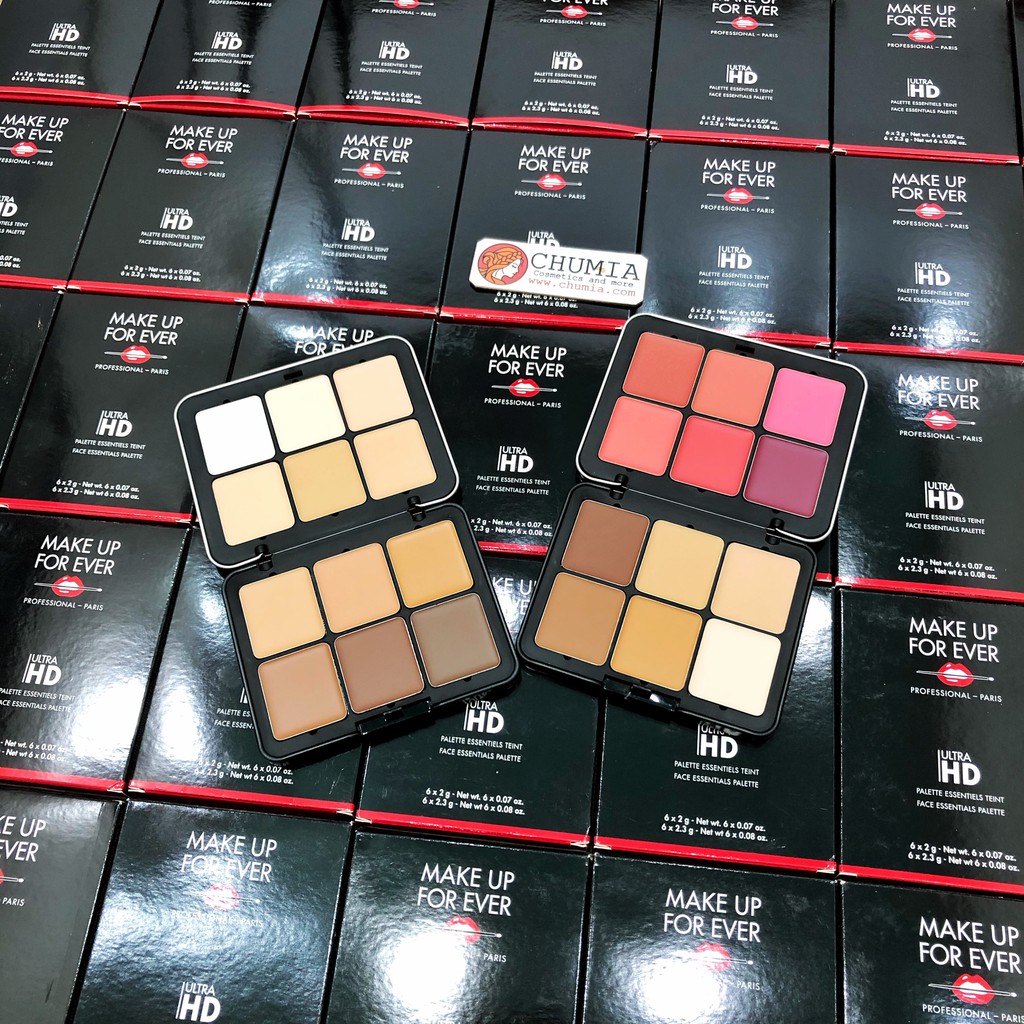 Bảng kem nền + khối MAKE UP FOR EVER Ultra HD Foundation Palette creme 12 Colors trang điểm chuyên nghiệp - chumia