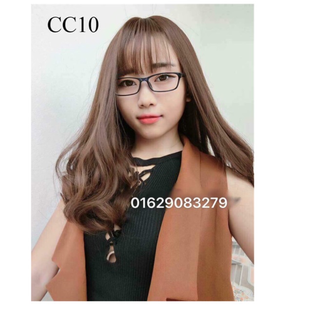 Tóc giả nữ cả đầu ❤️FREESHIP❤️ Tóc giả nguyên đầu xoăn lửng mã 8112