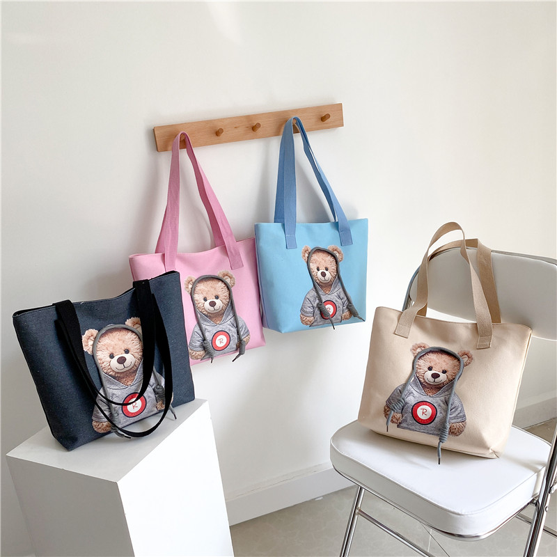 Cheap Women's Handbags Tote Bag Canvas Shopping Bag Sling Pretty Shoulder Bags Korean Denim Bag Armpit Clamp Bags Cloth Bag