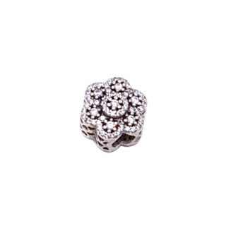 Hạt charm bạc ý hoa 6 cánh