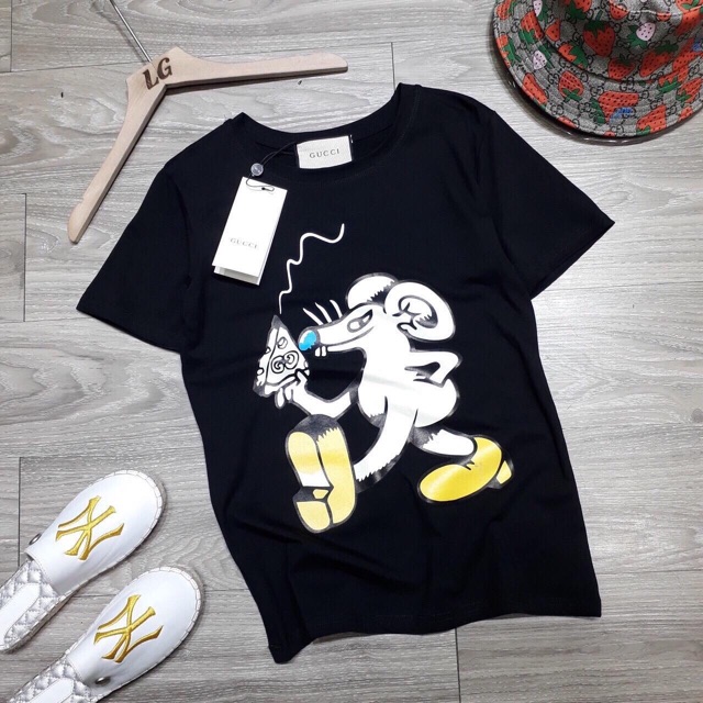 áo thun unisex form rộng chuột fomat