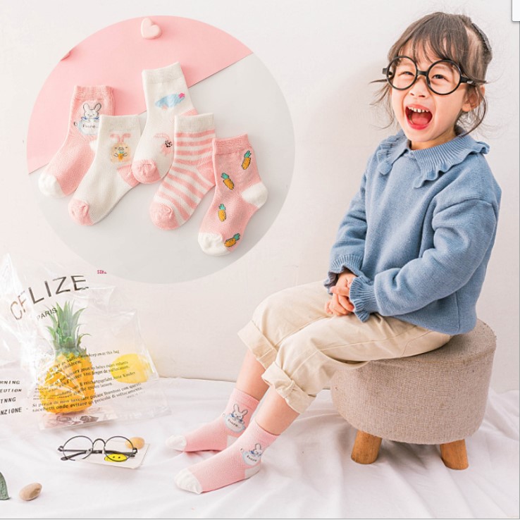 [SET 5 ĐÔI] TẤT, VỚ, SOCKS CHO BÉ DỄ THƯƠNG