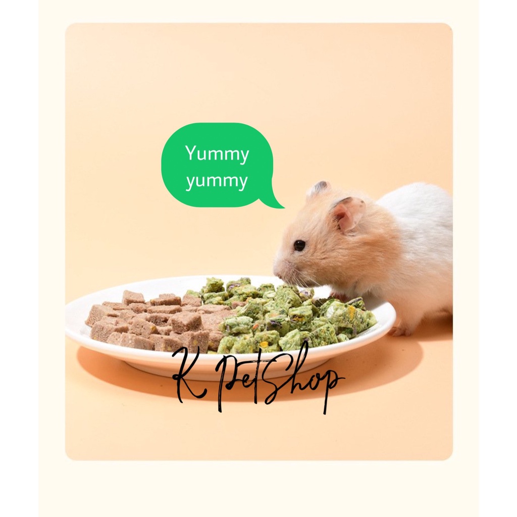 Viên Sấy Yee Thức Ăn Hamster  Đồ Ăn Dặm Viên Sấy 10 Loại Thịt và Rau Củ Yee Hamster, Nhím , Sóc ...