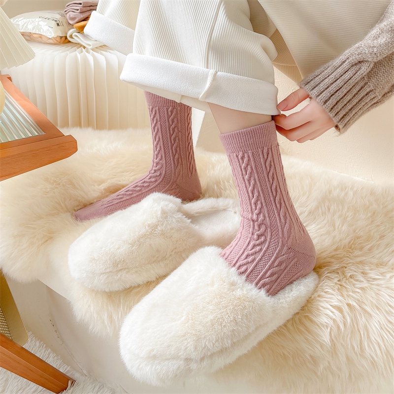 Vớ cổ cao màu trơn giữ ấm phong cách Hàn Quốc thời trang ngọt ngào cho nữ