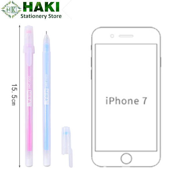 Bút mực gel Mira cute HAKI, bút viết calligraphy ngòi 0.5mm nhiều màu dễ thương B03