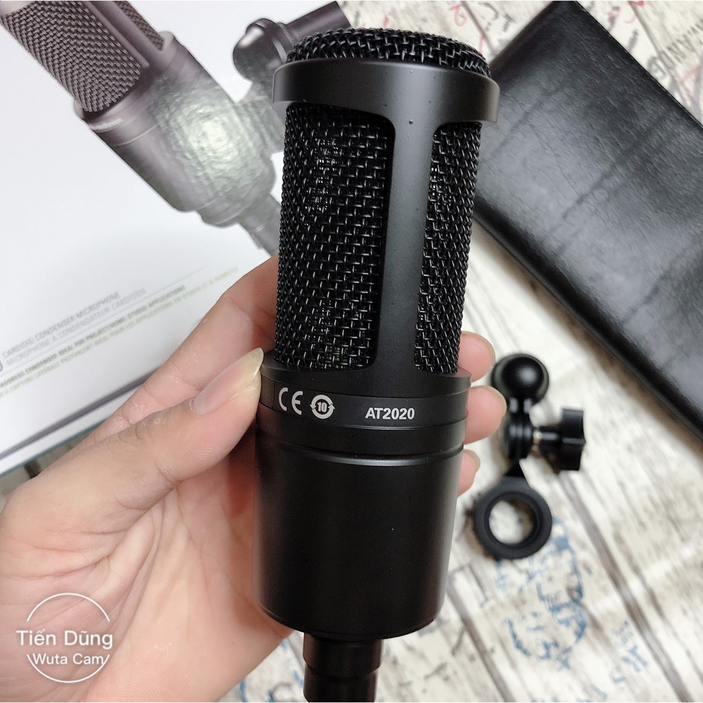 Mic livestream Audio- technica AT2020 sound card Alctron U16k MK3 chân đế dây canon 3m dây ma2- Mic thu âm AT2020