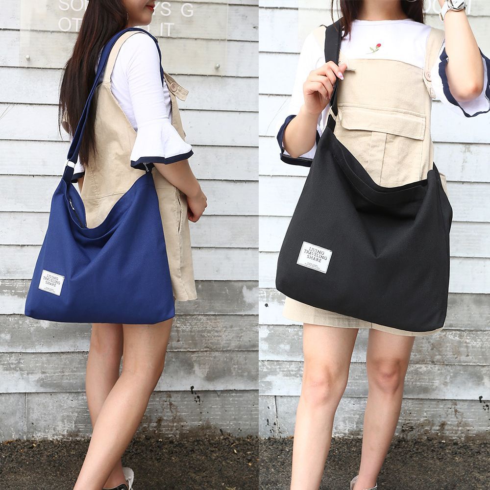 Túi đeo chéo vai bằng vải canvas MIHAN1 thời trang dành cho nữ