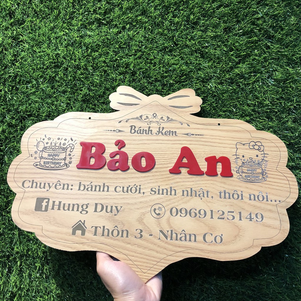 Bảng hiệu gỗ decor shop - Bảng hiệu chụp ảnh - Thiết kế thông tin theo yêu cầu