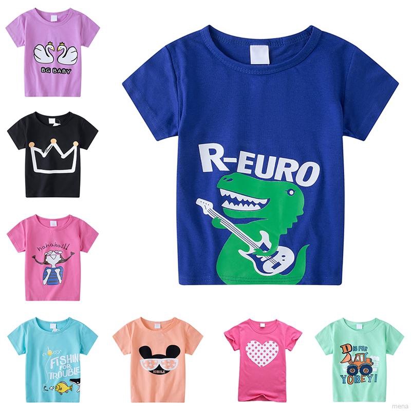 Áo thun in họa tiết hoạt hình dễ thương cho bé