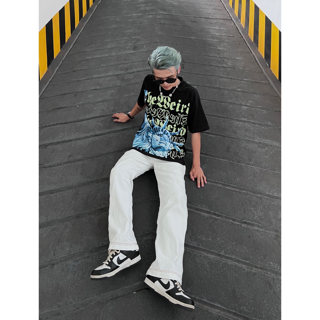 LOCAL BRAND Áo thun The Weird Tay Lỡ Form Rộng Unisex Oversize ATK327