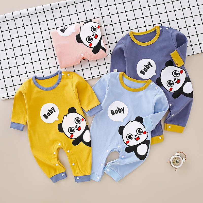 Sleepsuit dài tay Body cotton dài tay mặc thu đông cho bé trai bé gái Hàng Quảng châu xuất Nhật SL17