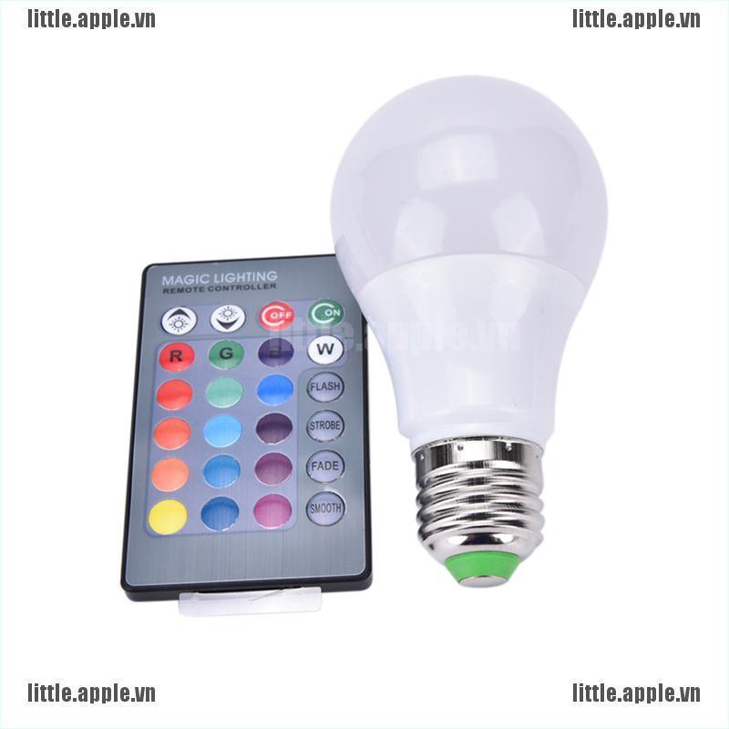 [Little] New E27 Dimmable RGB LED Light Color Changing Bulb with Remote Control 85-265V [VN]