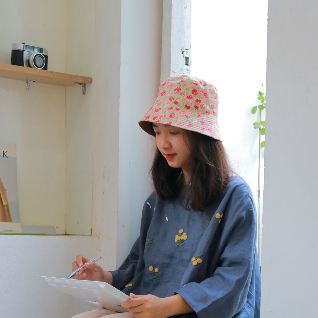 MŨ MARUKO NỮ - MŨ VẢI TAI BÈO