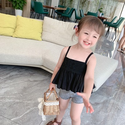 Áo hai dây phong cách Hàn Quốc xinh xắn dành cho bé gái