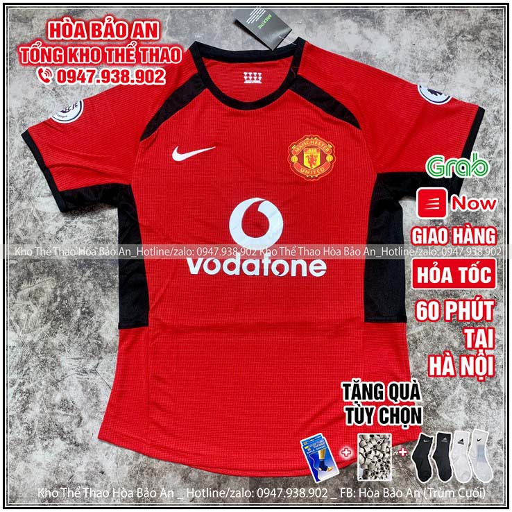 SALE KHỦNG Áo Đấu MU Champion 2008⚡ Freeship⚡Bộ Quần Áo Bóng Đá CLB MU cao cấp sân nhà mùa 2008