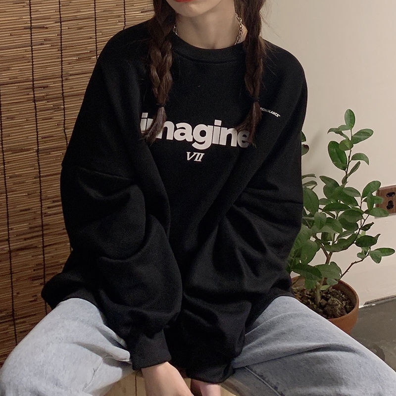 NRVP Áo Thun Nữ Dài Tay Cổ Tròn Thời Trang Hàn