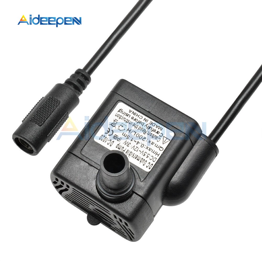 Máy Bơm Chìm Dc 12v 3w Dc-1020 Mini 200l / H 1.5m Cho Bể Cá