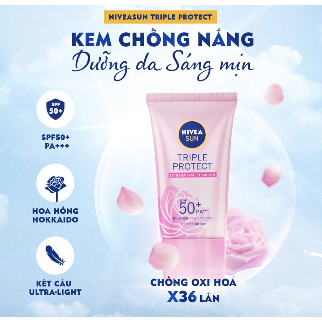 Kem Chống Nắng Dưỡng Da NIVEA SUN Triple Protect - 40ml