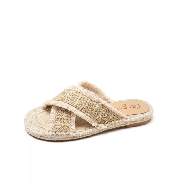 Sẵn sz36 - Dép cói thật quai chéo - kèm ảnh thật