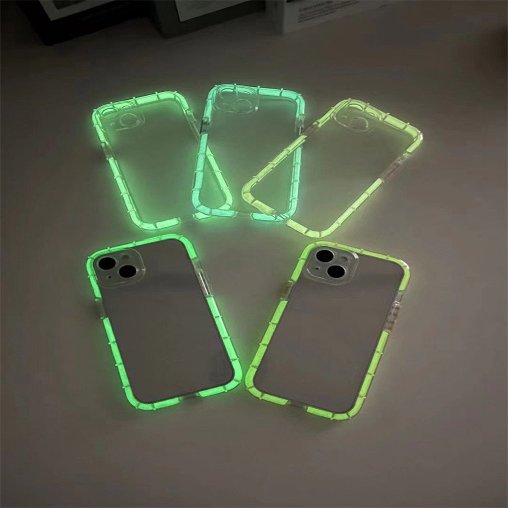 PKTC_Ốp Điện Thoại TPU Túi Khí Mềm Màu Dạ Quang Chống Trầy Xước Cho IPhon 11 13 12 Pro Max XR PKTC