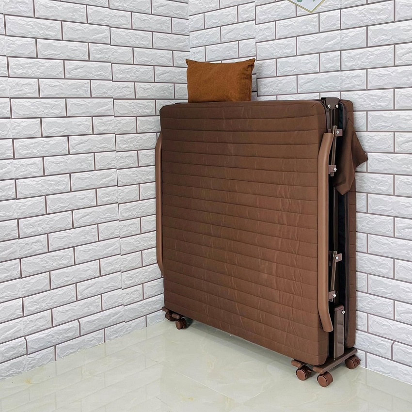 Giường Gấp Gọn Hàn Quốc SUMIKA-339, , tải trọng 300kg, Kèm Thảm Trùm + Gối + túi đựng vật dụng