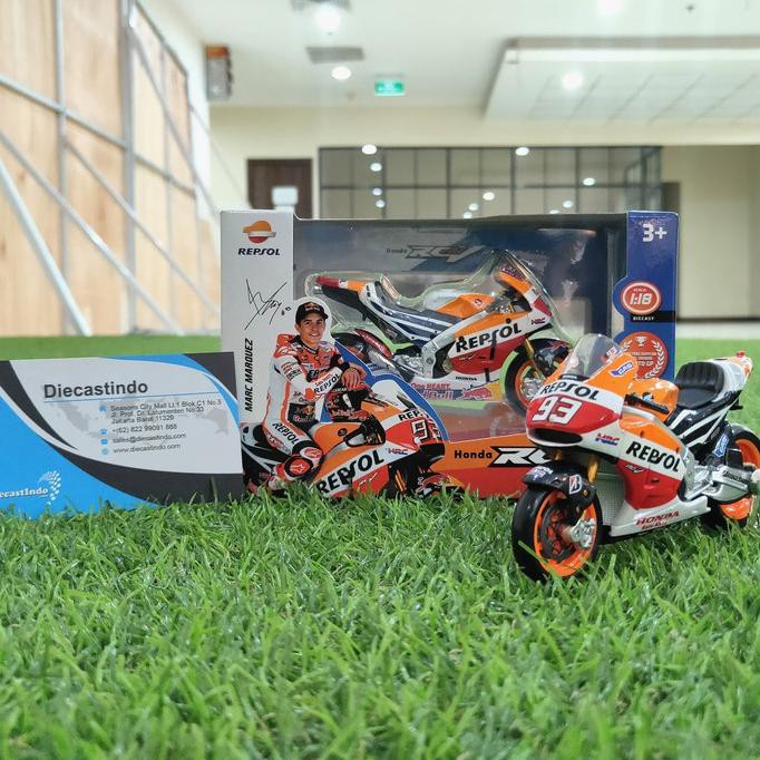 Mô Hình Xe Mô Tô Pgsu-705 Maisto - Moto Gp 2017 Honda Repsol Rc213V Marc Marquez Tỉ Lệ 1: 18