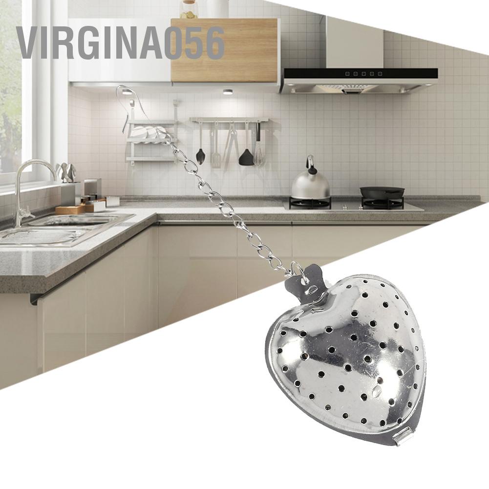 Hàng Hot Bộ lọc trà lỏng bằng thép không gỉ Bộ lọc lá Bộ lọc Khuếch tán Gia vị thảo mộc Chuỗi trái tim tình yêu Hàng giao ngayVirgina056